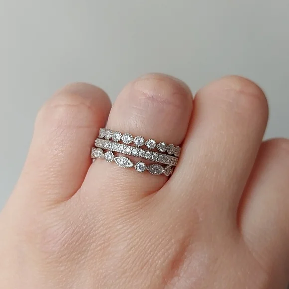 925 Sterling Silver Stackable Rings - Picture 5 of 14